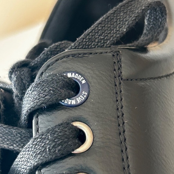 Steve Madden Men’s Garett Black Lace Up Casual Oxford Sneaker Size 9.5 - Picture 7 of 16